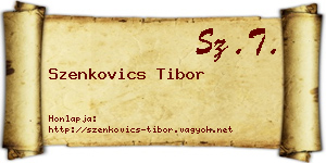 Szenkovics Tibor névjegykártya
