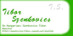tibor szenkovics business card